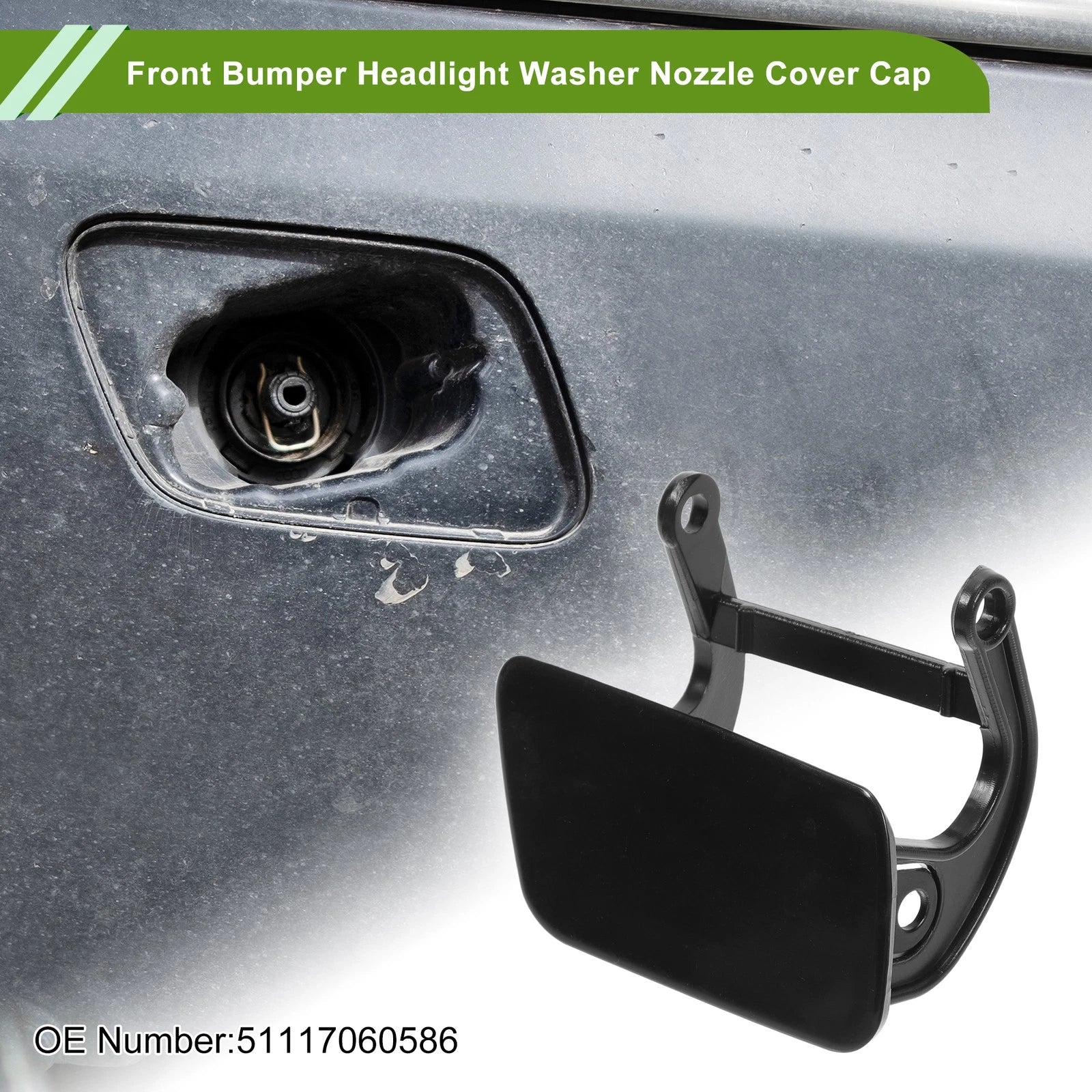 Washer Nozzle Cover Cap No. 51117060586 for BMW 525i (2004–2007) Unpainted
