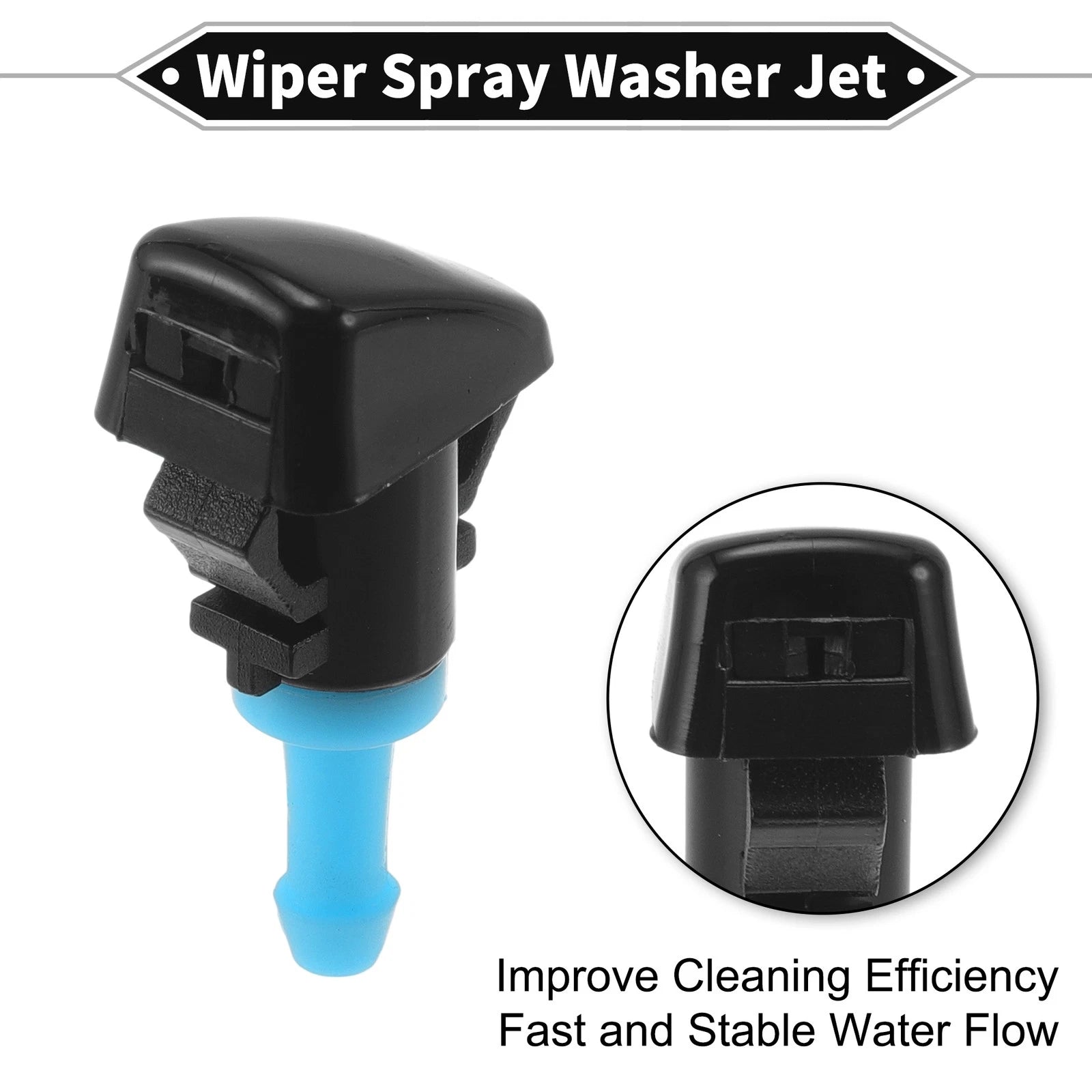 2Pcs Front Windshield Washer Nozzle for Kia Borrego (2008–2012) No. 986303J000