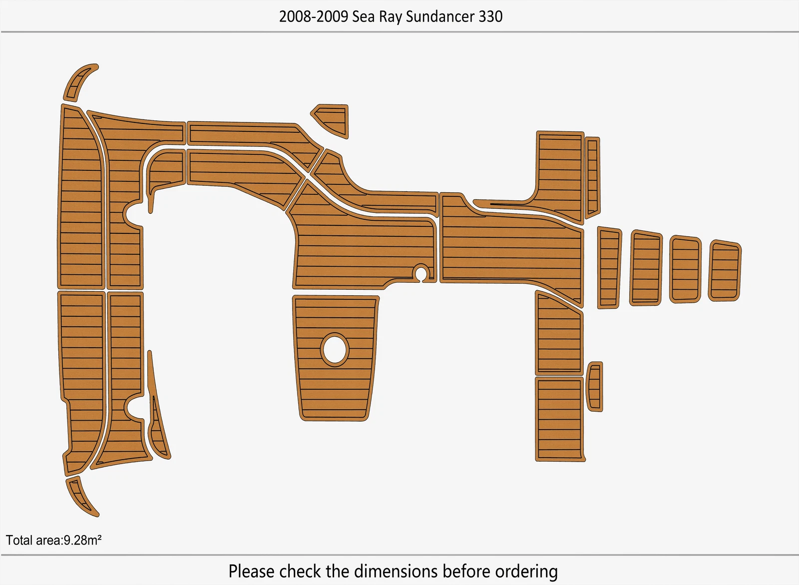 EVA Pad Faux Foam Flooring Mat for Sea Ray Sundancer 330 (2008)