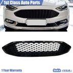 Honeycomb Mesh Grille for Ford Fusion (2017–2018) - Glossy Black