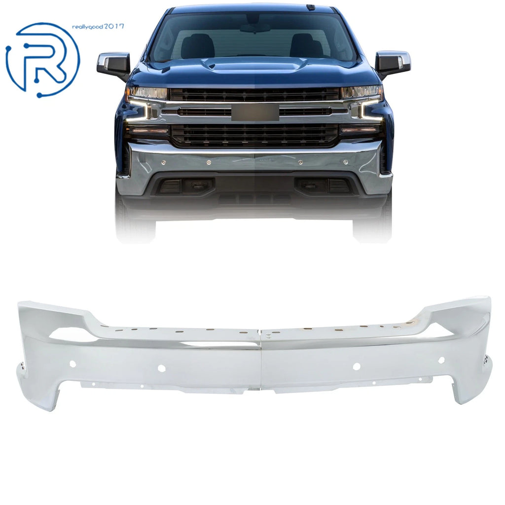 Chrome Steel Front Lower Bumper Assembly for Chevrolet Silverado 1500 (2019–2022)