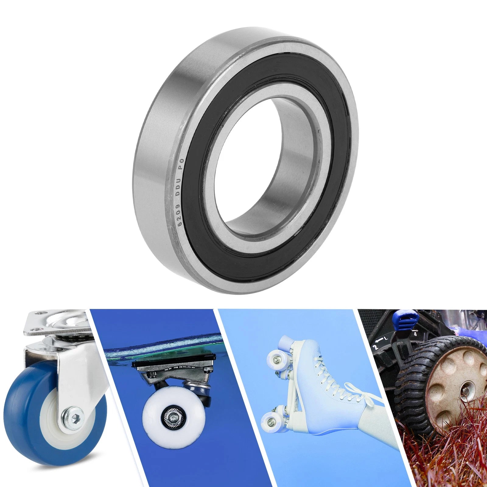 Deep Groove Ball Bearing 6209DDU for Scooter Skateboard (P0 45x85x19mm)