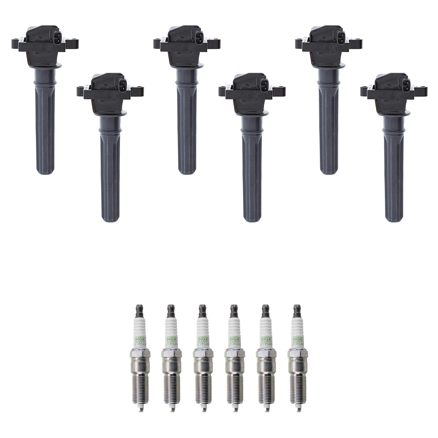 Set of 6 Ignition Coils & NGK Platinum Spark Plugs for Intrepid Stratus (1998–2004)