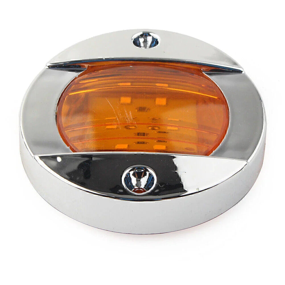 1x 12V LED Yellow Side Marker Lights for Truck Trailer RV Boat