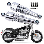 Chrome 10.5" Rear Absorber Shocks for Harley Touring Electra Glide Road King (2014–2023)