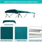 Bimini Top Boat Cover for 3 Bow 72"L 91"-96"W (Fits )