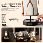 Dimmable Desk Lamp with Touch Control and USB Charging - Bronze Finish