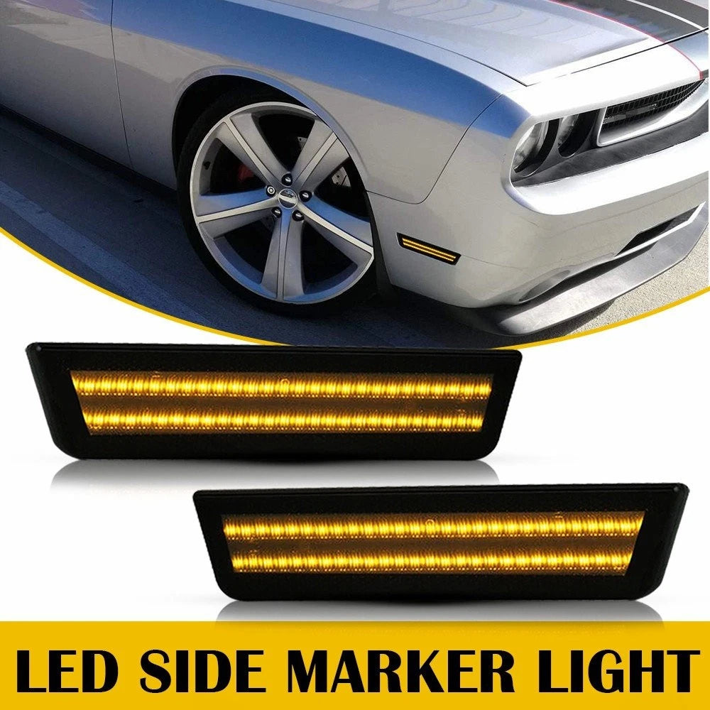 Front Bumper Marker Parking Side Light Pair for Dodge Challenger (2008–2014)