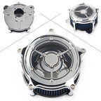 Air Cleaner Intake Filter for Harley Dyna Softail Touring Glide (Chrome)