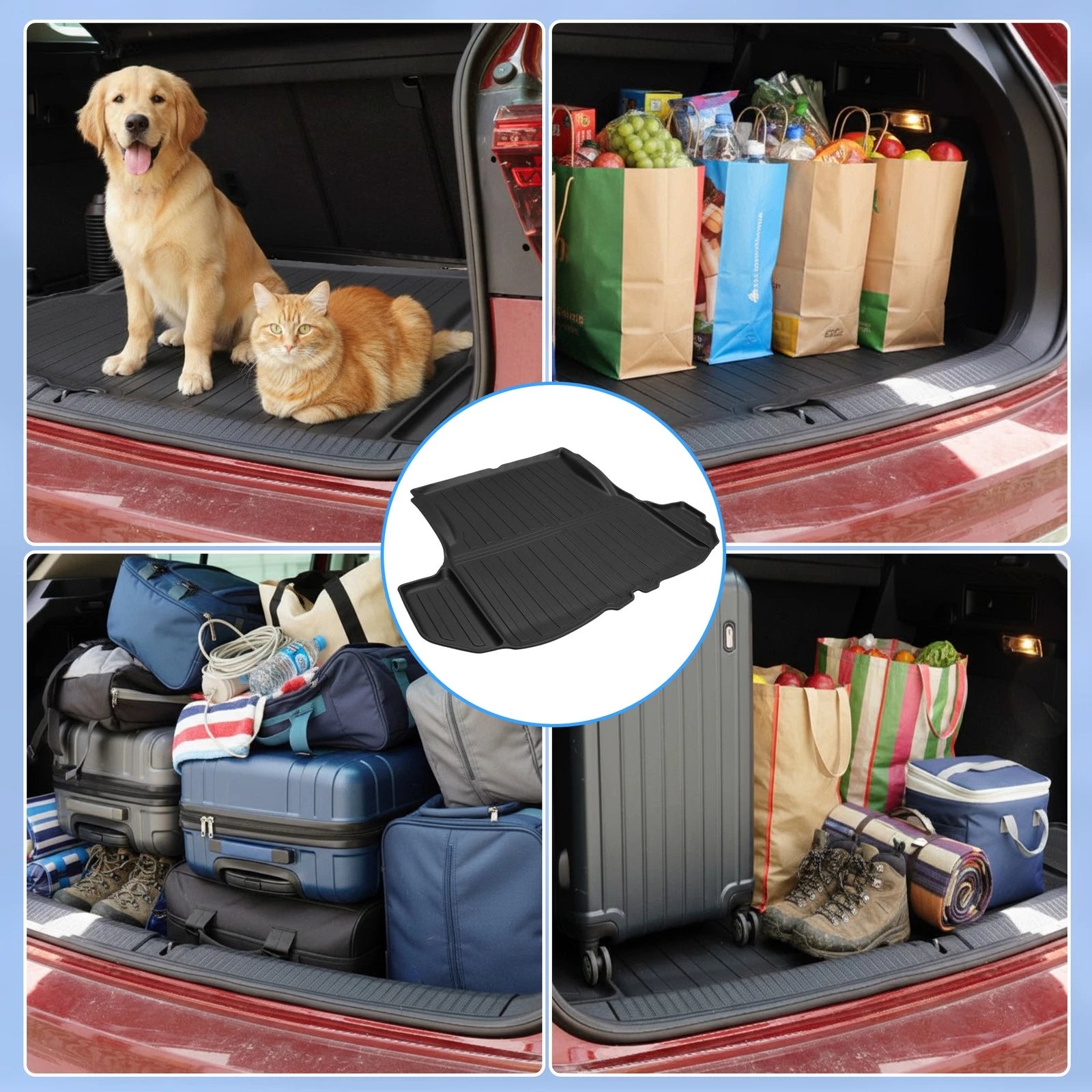 All Weather Cargo Mat for Dodge Challenger (2011–2023) TPE Trunk Liner