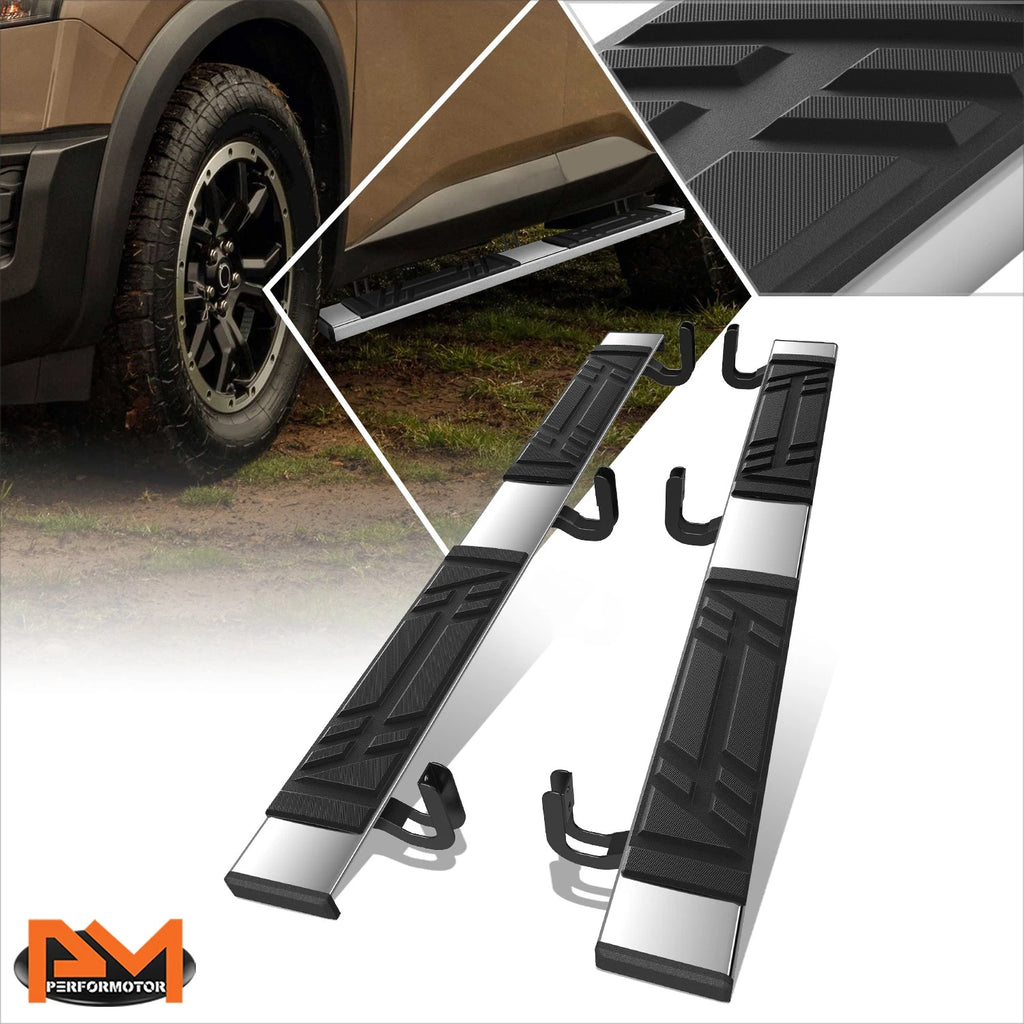 Set of 2 Polished Side Step Pads for Nissan Pathfinder (2005–2012)