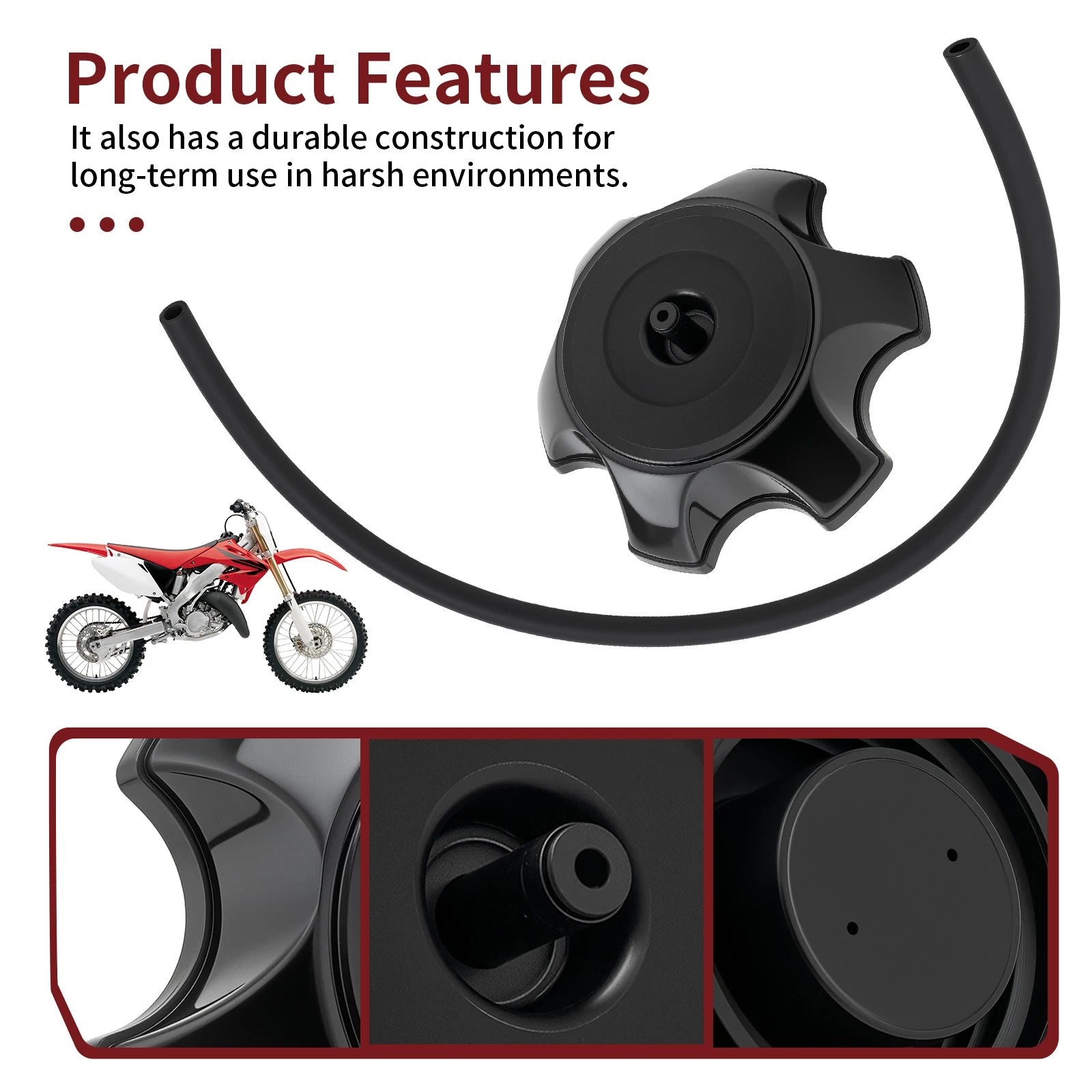 Fuel Tank Gas Cap for Honda CR500R CR250R CR125R (1984–1992) 17620-ML3-840