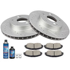 Set of 4 Drilled Brake Pads & Rotors for Honda Civic (2010–2011) 262mm