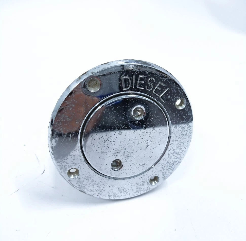 Perko 2" Chrome Diesel Gas Filler Deck Plate with Thru Hull for Marine