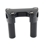 4" Handlebar Risers Flat Clamp Mount for Harley Sportster Dyna Softail