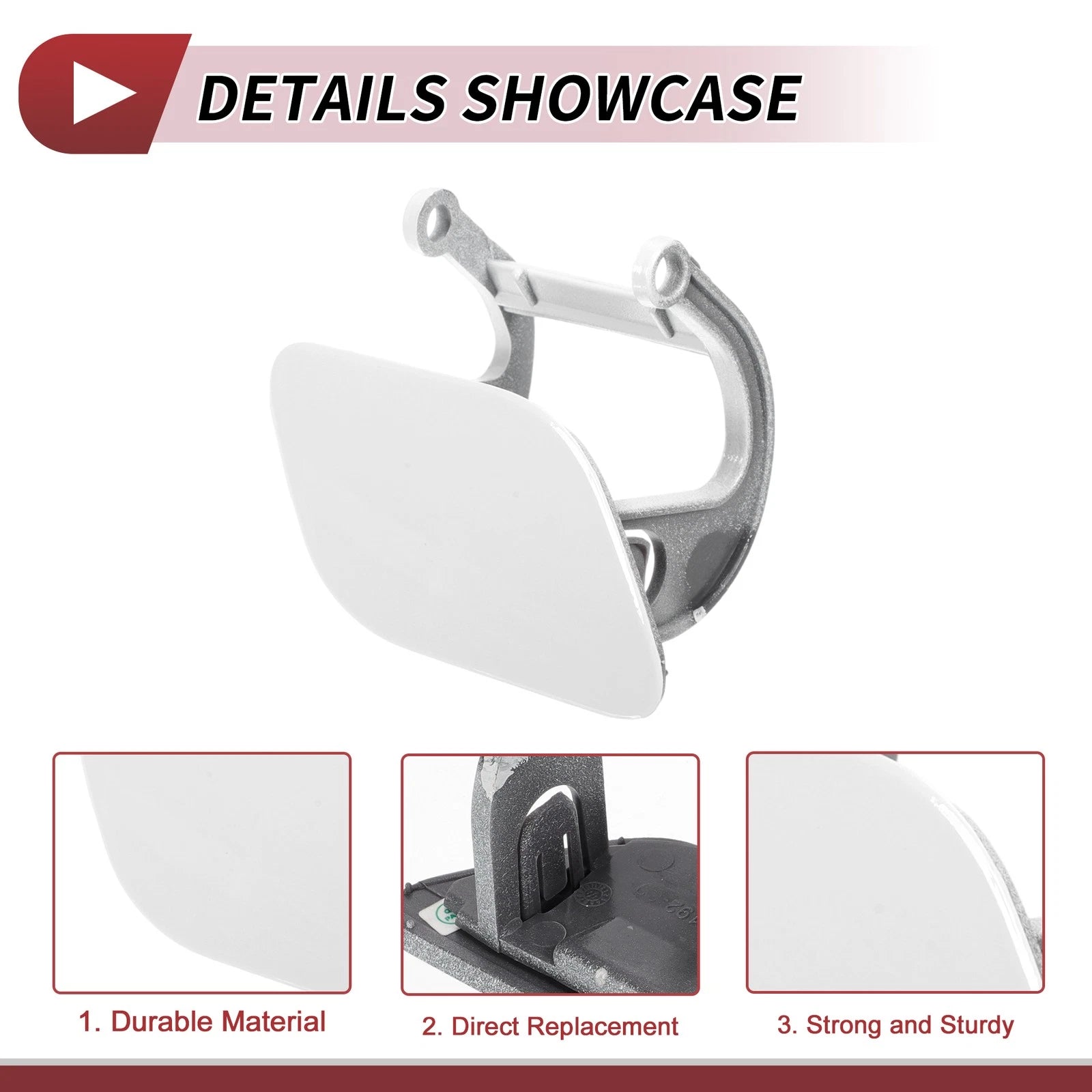 Front Right Washer Nozzle Cover Cap No. 51117210882 for BMW 740i (2011–2015) White