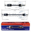 Set of 2 Front CV Axle Shafts for Ford Aspire, Mazda 323, Capri (FWD)