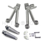 Foot Rest Pegs Brackets for Suzuki GSX-R 1000 (2003–2004) Rear Matte Silver