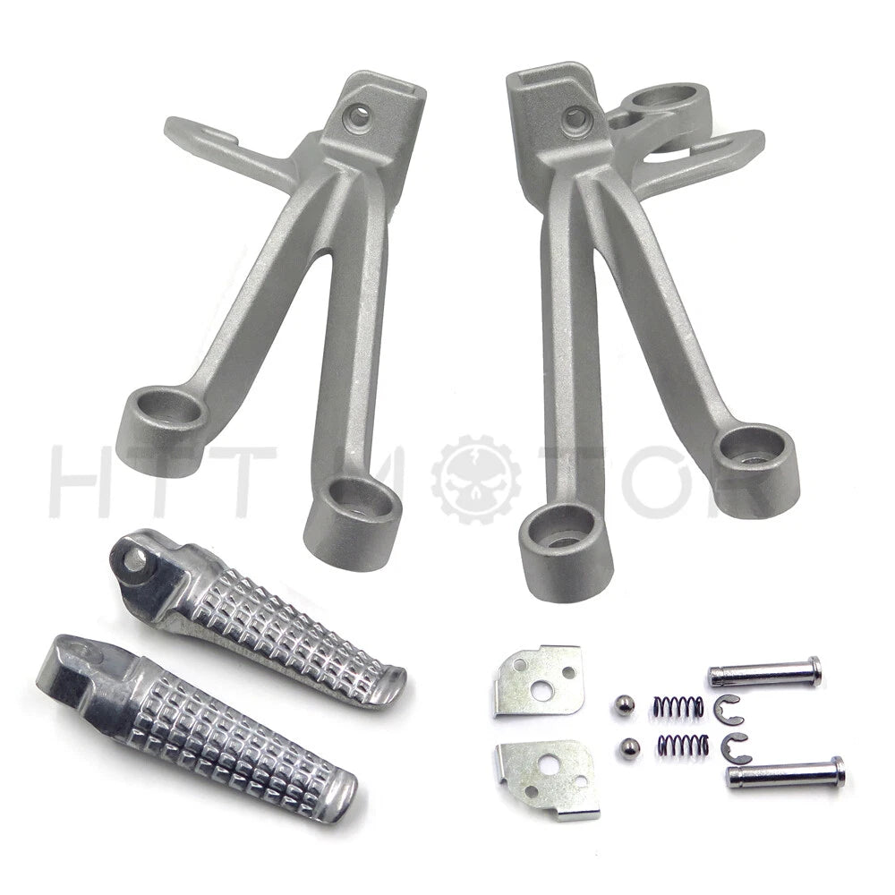 Foot Rest Pegs Brackets for Suzuki GSX-R 1000 (2003–2004) Rear Matte Silver