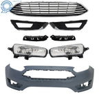 Front Bumper Cover and Upper Grille with Fog Light for Ford Focus (2015-2018)