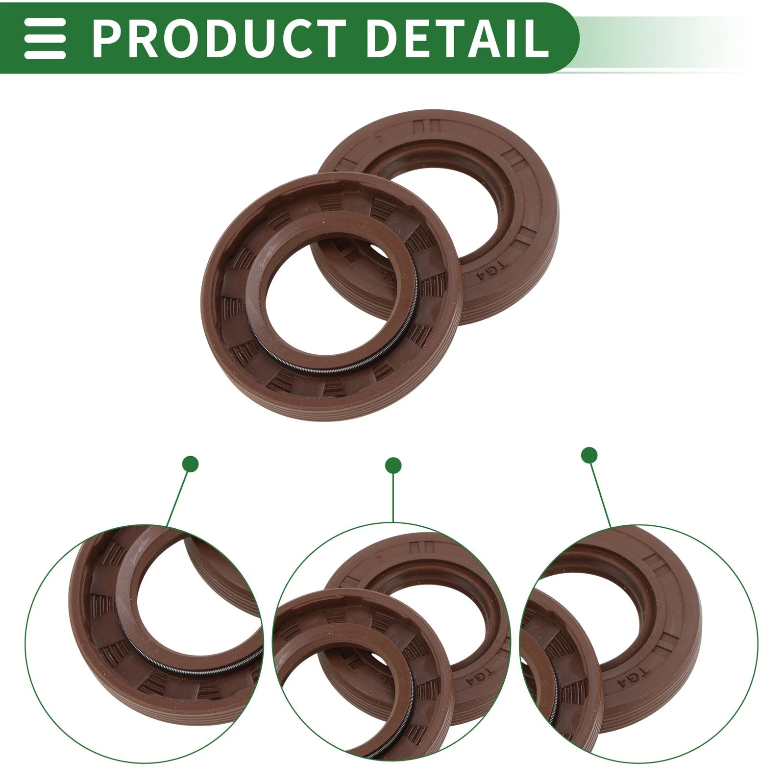 Set of 5 Oil Seal FKM Rubber 25x45x7mm for High Pressure