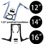 Handlebar Clamp 25mm for Harley Road King FLHR (2008–2013) 12" 14" 16" Rise