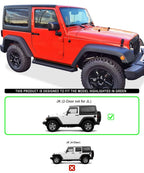 iBoard Running Boards for Jeep Wrangler JK (2007-2018) - Black