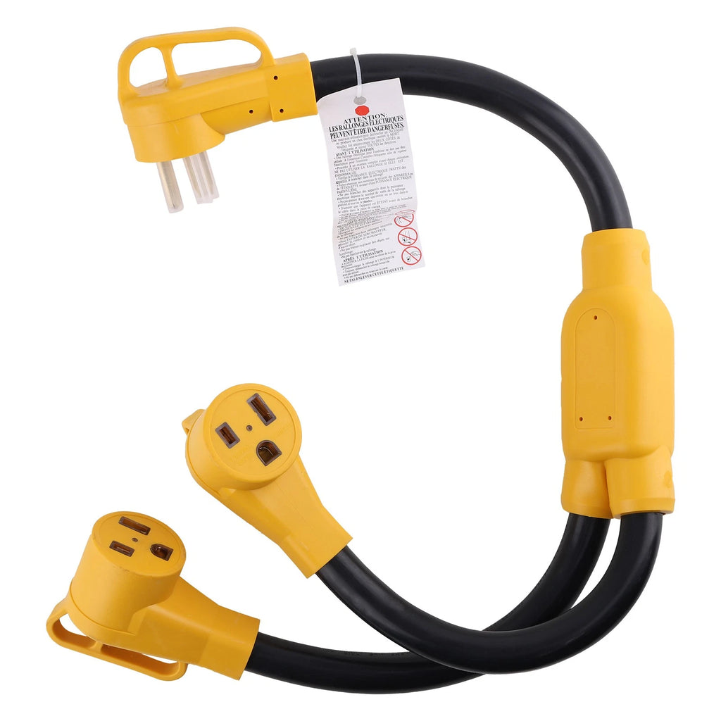 NEMA 6-50P to 2 Outlet 6-50R Y Splitter for RV (250V, 3 ft) (2015–2015)