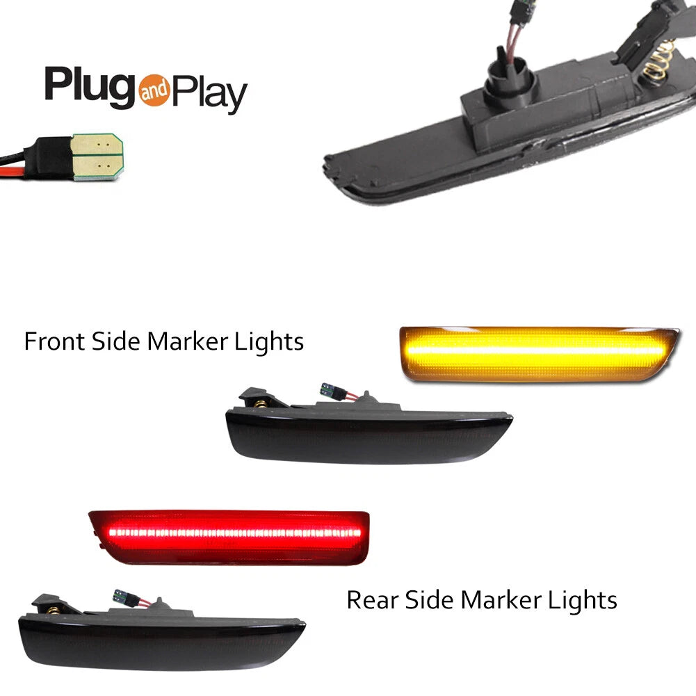 Set of 4 Smoke LED Side Marker Lights for VW Passat (2001–2005)