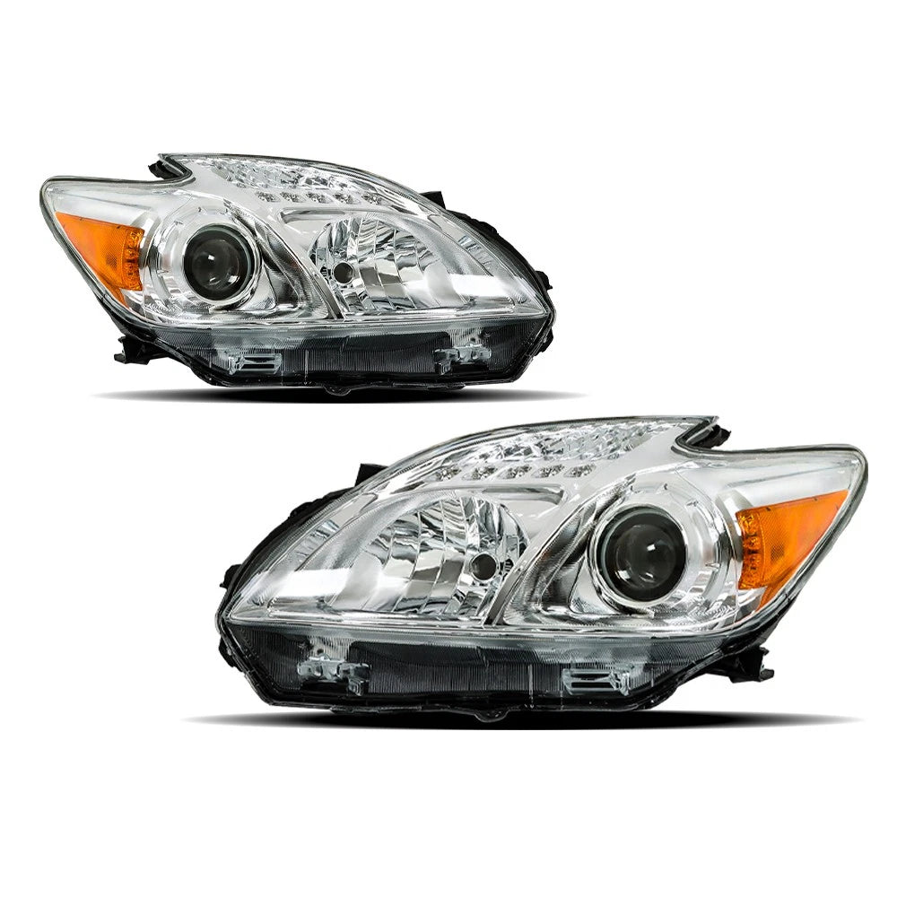 Set of 2 Headlight Replacement for Toyota Prius (2012-2015) Halogen Clear Lens