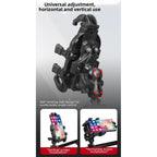 Handlebar Mirror Mount Phone Holder for Motorcycle (Shockproof, 360 Rotation)