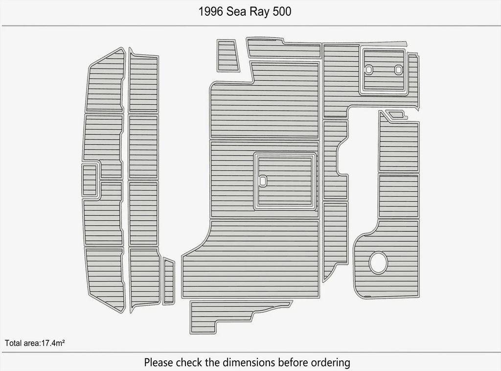 EVA Faux Pad Flooring Mat for Sea Ray 500 (1996)