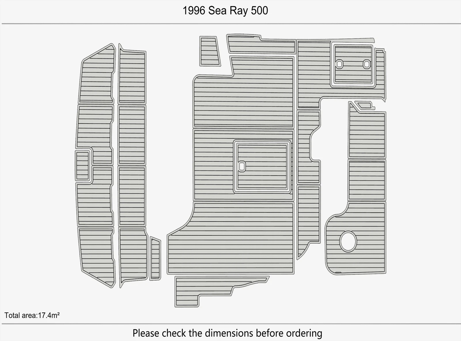 EVA Faux Pad Flooring Mat for Sea Ray 500 (1996)