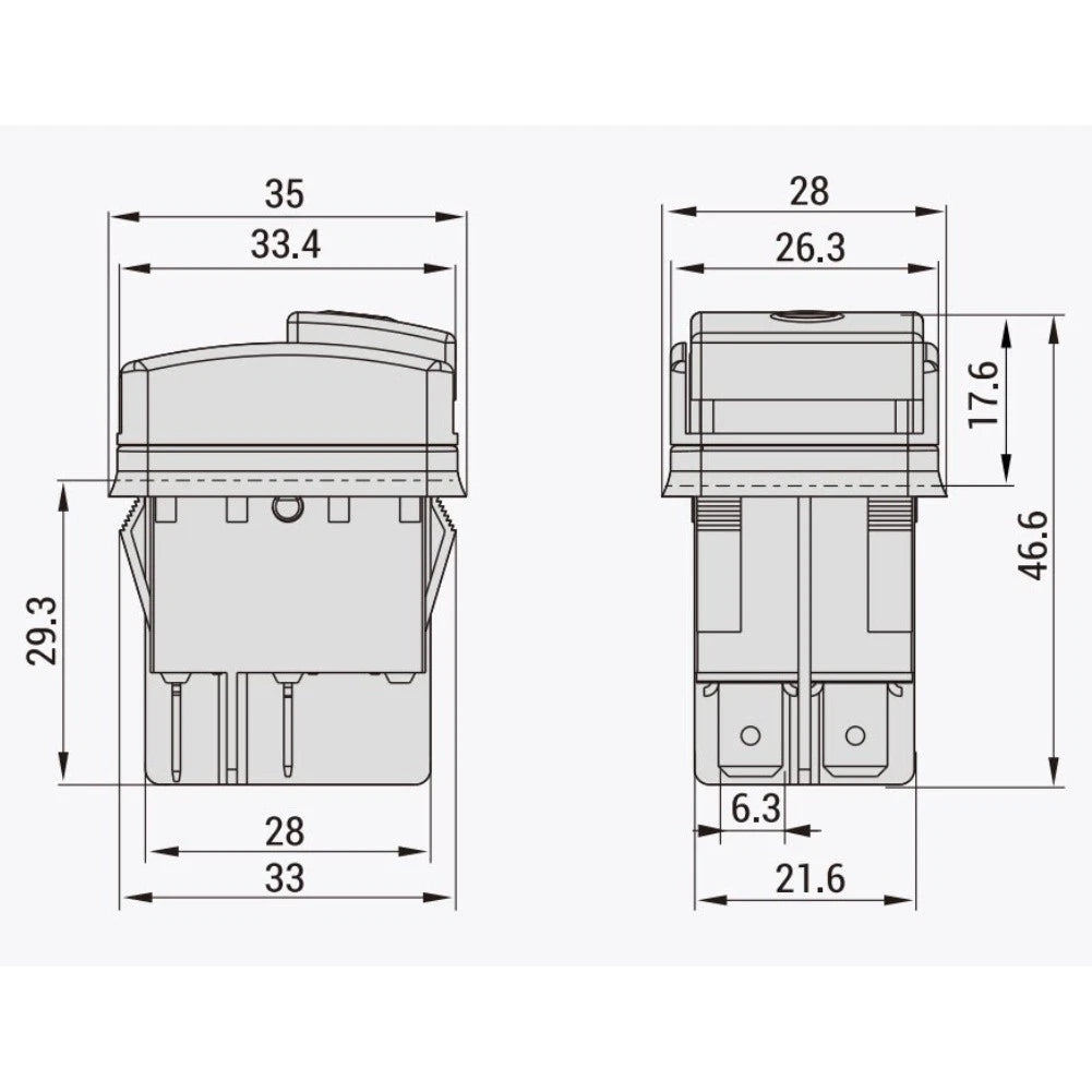 Push Button Switch for HY52 High Pressure Washer (IP54, 250V)