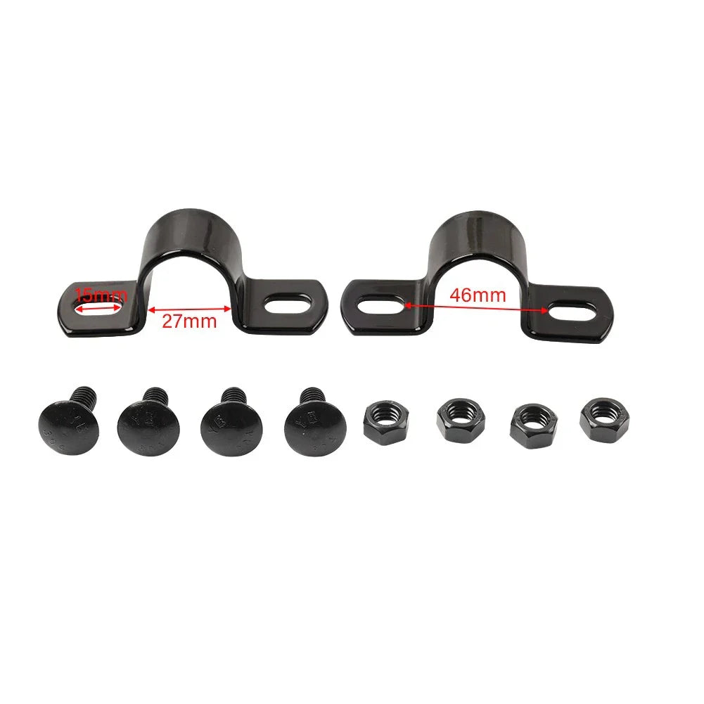 Black Rear Mudguard Mount U-Clamp for Harley Hydra Glide FL (1941-1957)