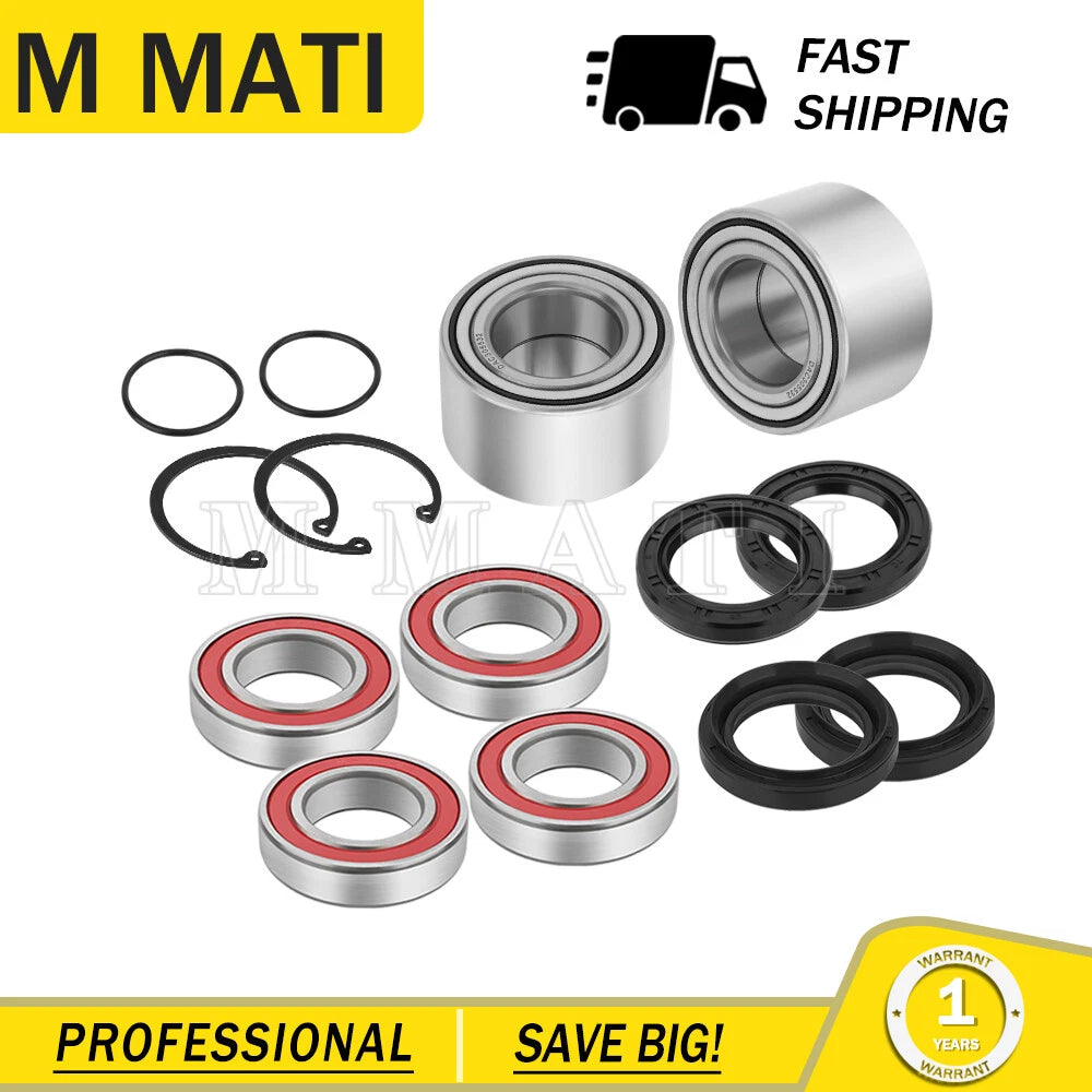 Front & Rear Wheel Bearing Seal Kit for Yamaha Grizzly Kodiak Big Bear (335–450)