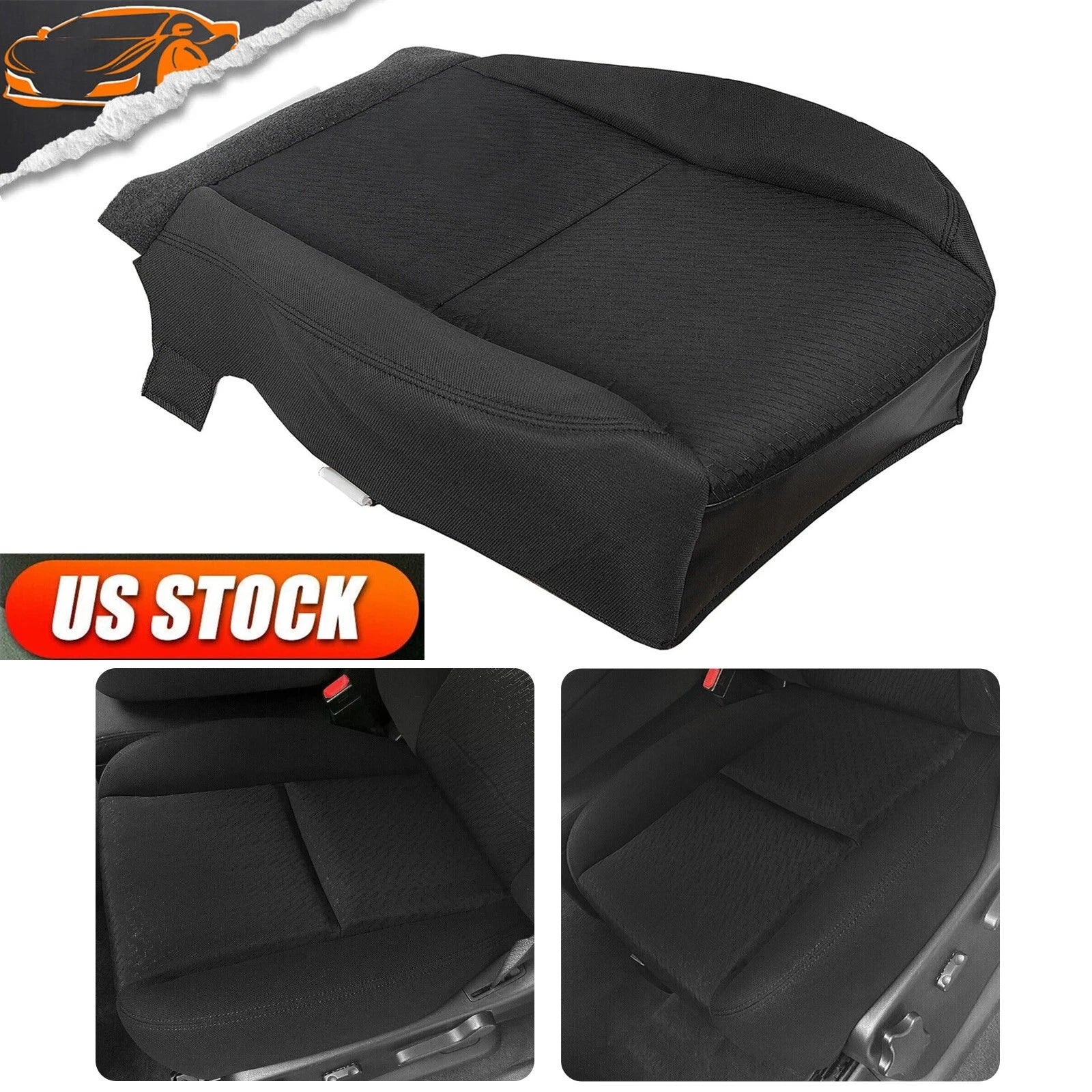 Driver Bottom Cloth Seat Cover for Chevy Silverado 1500 2500HD (2007–2014)