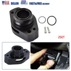 2X Turbo Blow Off Valve Adapter BOV Black for Ford F150 (2016–2023)