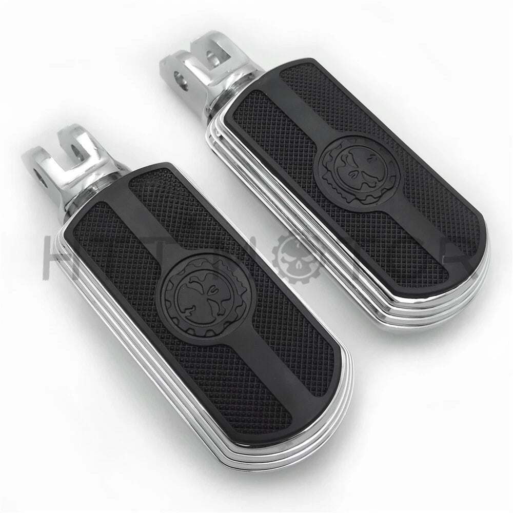 Chrome Skull Rubber Footpeg for Harley Breakout FXBR/FXBRS (2018–2019)