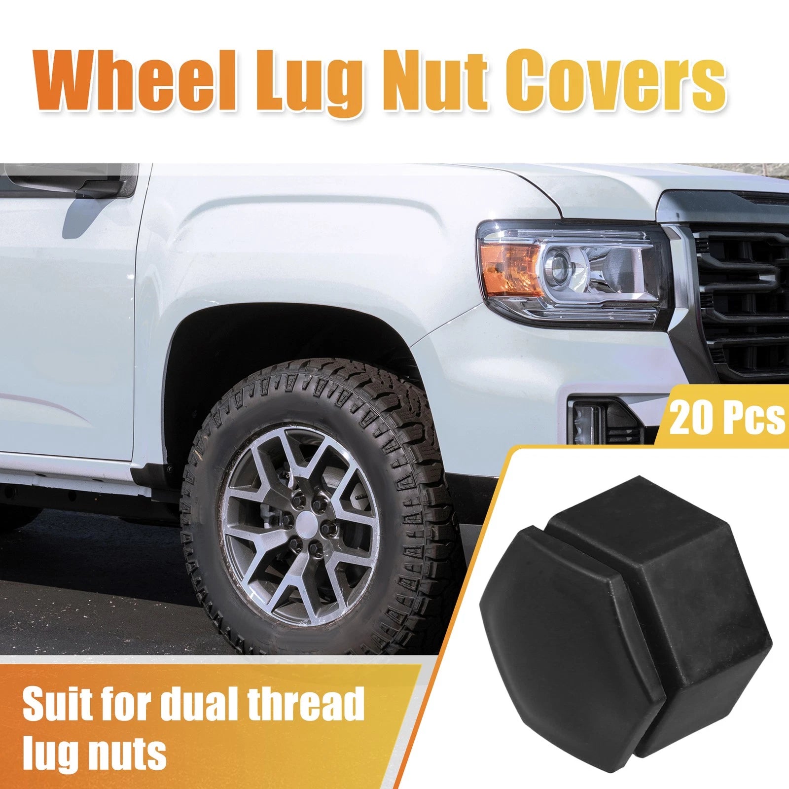 20 Pcs Wheel Lug Nut Cover for Land Rover Range Rover Sport (2006–2013) Black