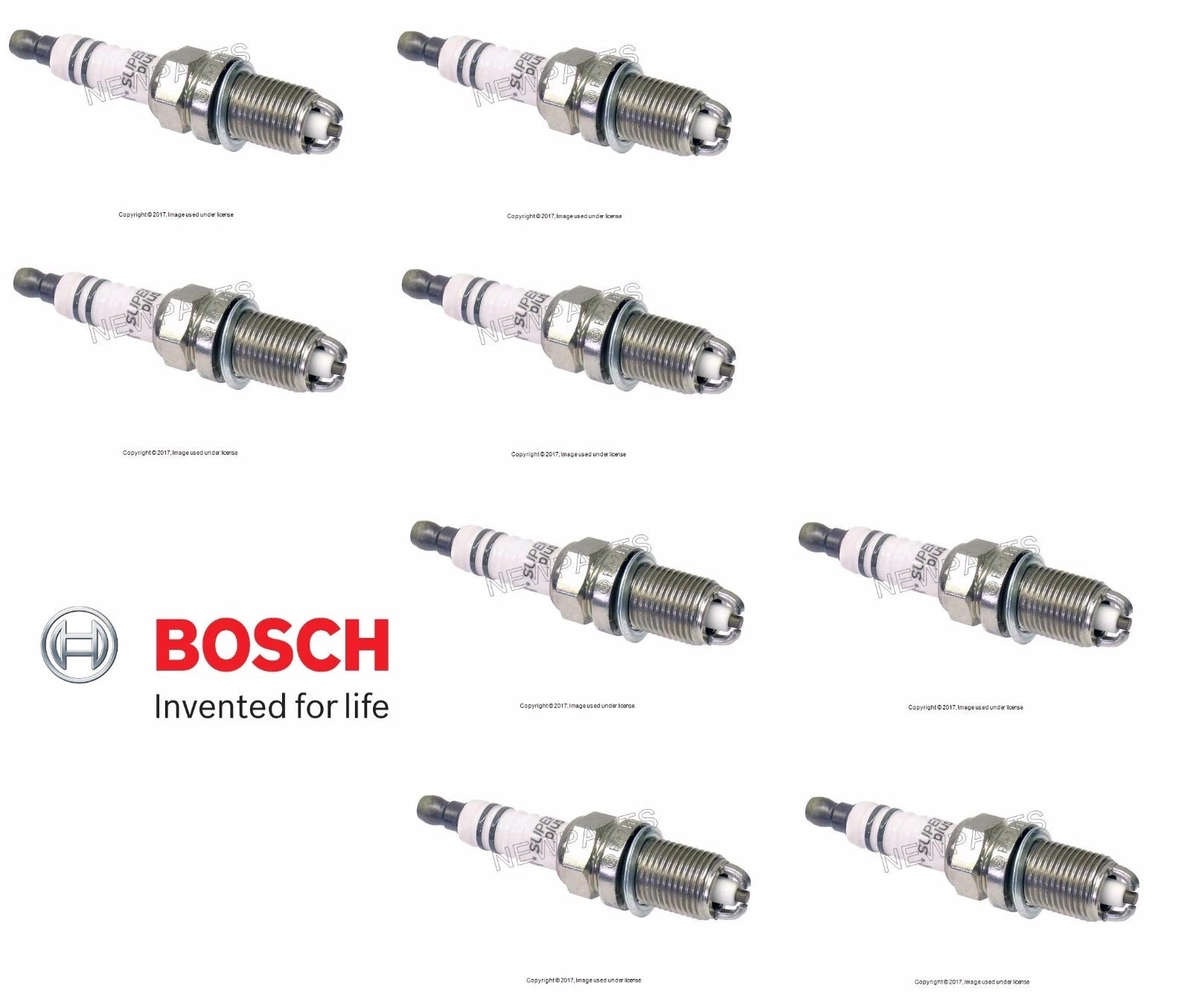 Set of 8 BOSCH Spark Plugs FR-7-LDC+ for BMW E31 E32 E34 E39 (1990–1999)