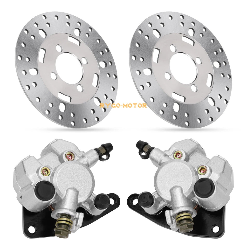 Front Brake Calipers & Disc Rotors for Yamaha Kodiak 400 YFM400 4x4 (1999–2002)