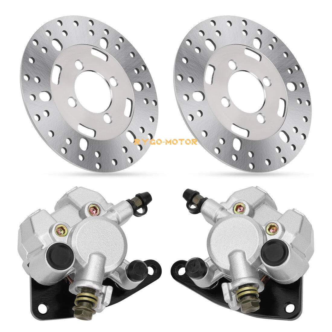 Front Brake Calipers & Disc Rotors for Yamaha Kodiak 400 YFM400 4x4 (1999–2002)