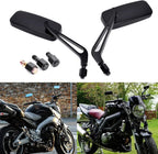 Black M8/M10 Motorcycle Mirrors for Chopper Cruiser Bobber Cafe Racer