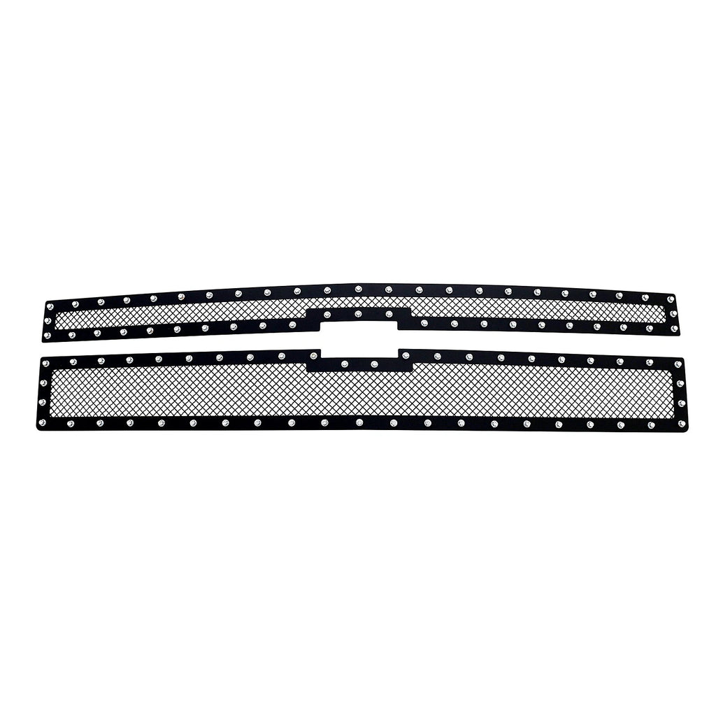 Stainless Black Rivet Mesh Grille for Chevy Silverado 1500 (2014-2015)