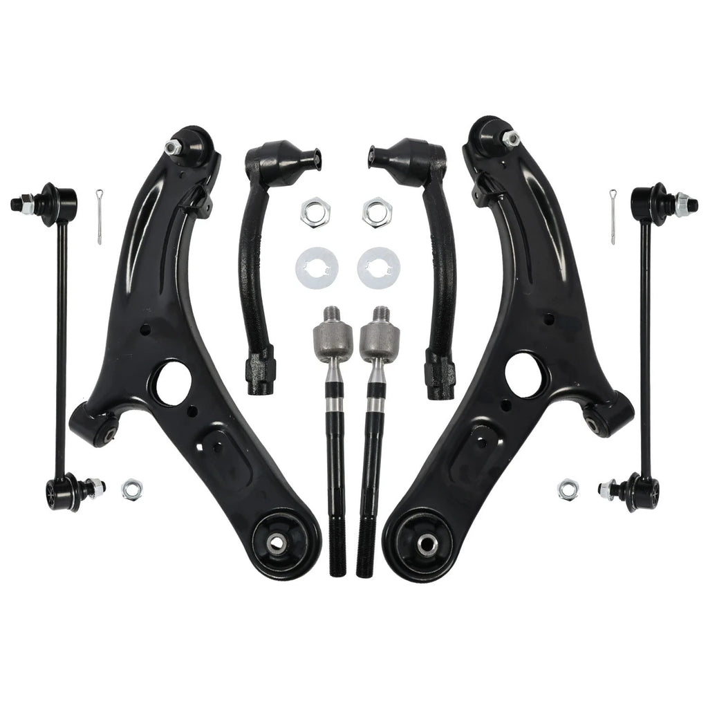 8Pcs Front Lower Control Arm Tie Rod End Sway Bar for Hyundai Elantra (2011–2016)