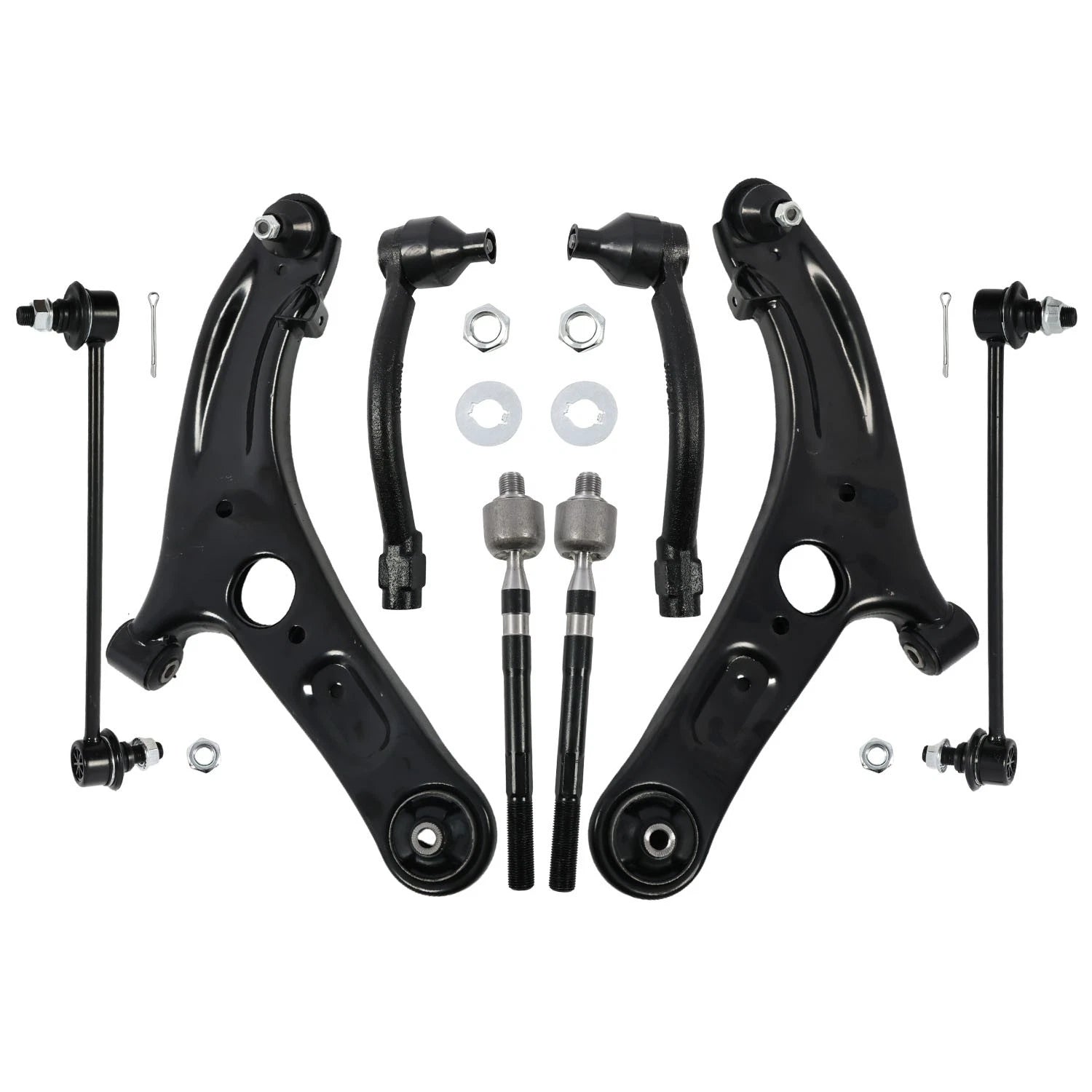 8Pcs Front Lower Control Arm Tie Rod End Sway Bar for Hyundai Elantra (2011–2016)