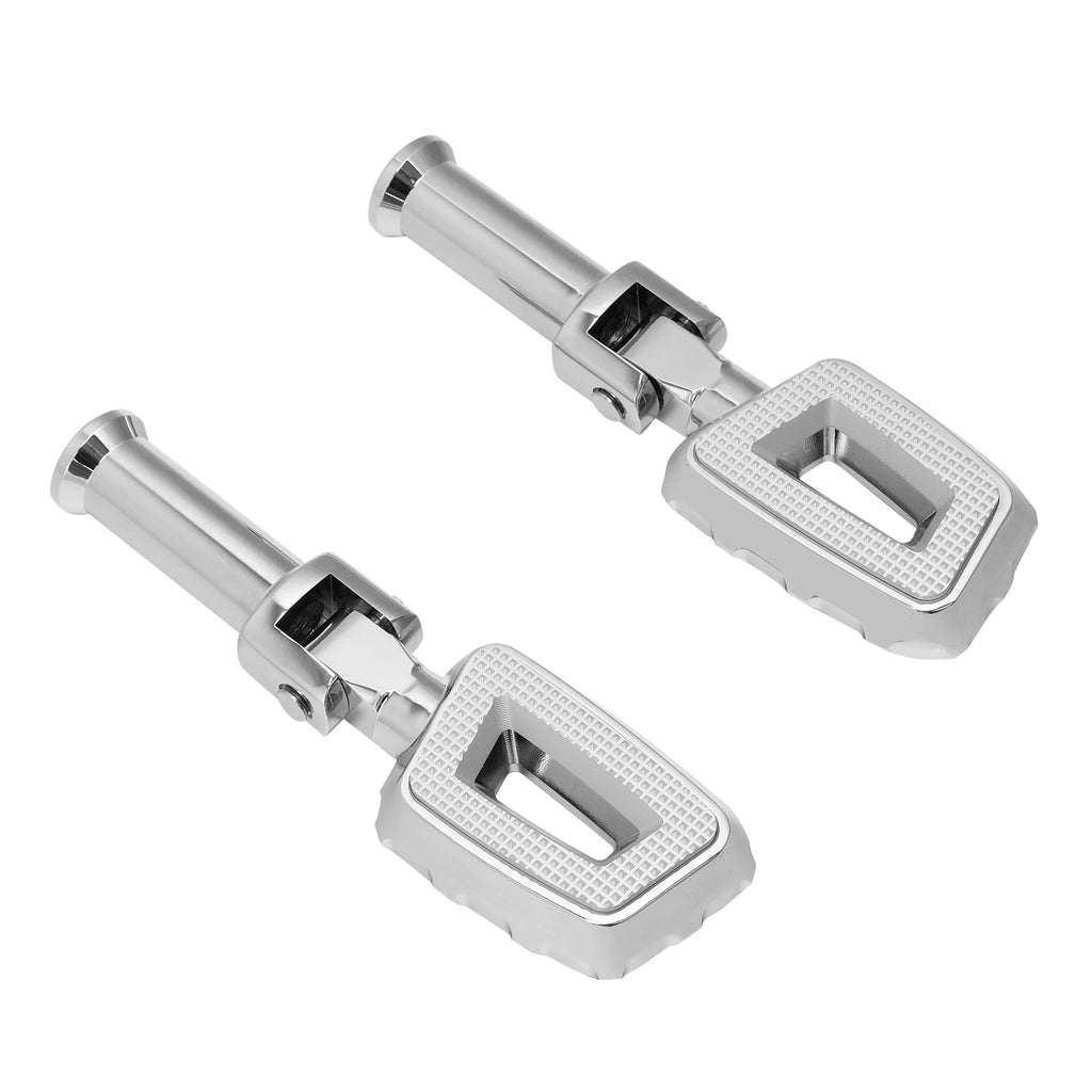 Chrome Passenger Footpegs with Brackets for Harley Softail Low Rider (2018–2025)