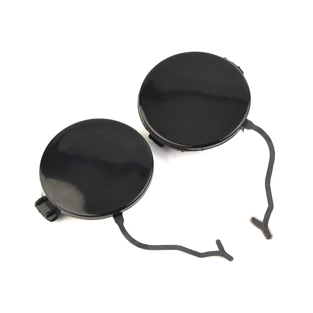 2X Front Bumper Tow Hook Eye Cap Cover for Porsche (2011–2014) - Black