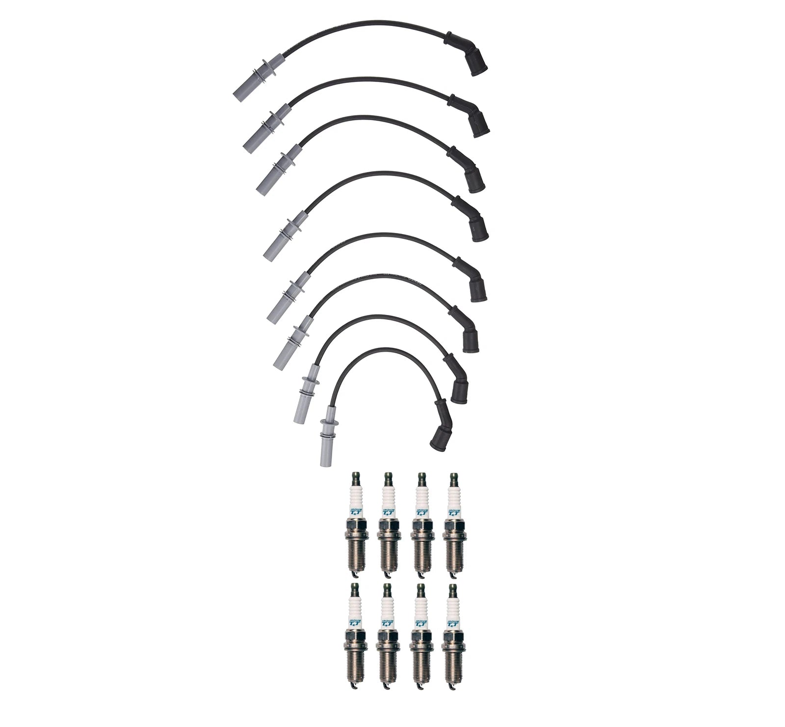 Denso 7mm Wire Set & 8 Iridium TT Spark Plugs for Chrysler Dodge 4.7 V8 (2002–2008)